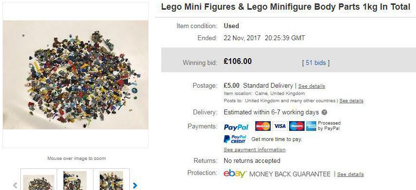  Even if your Lego figures are missing an arm, its worth holding on to as they may be worth something