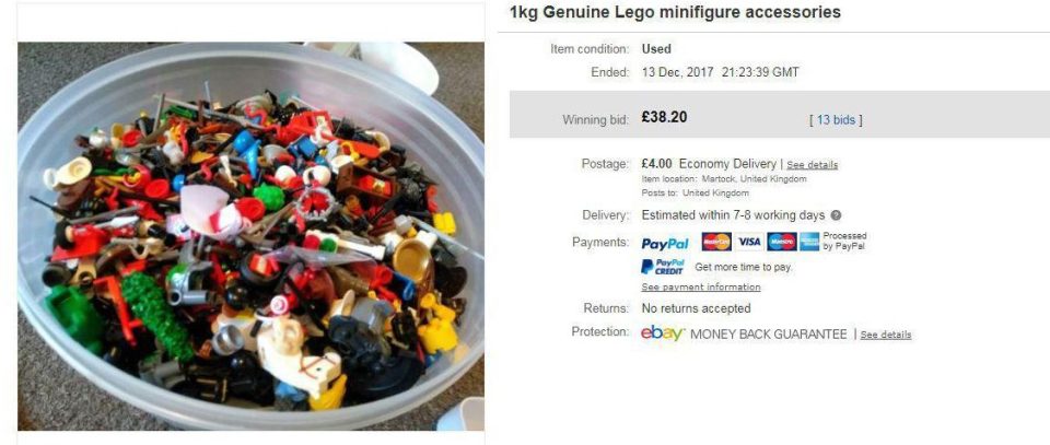  You need to make sure your toys are genuine Lego or they will be worth less