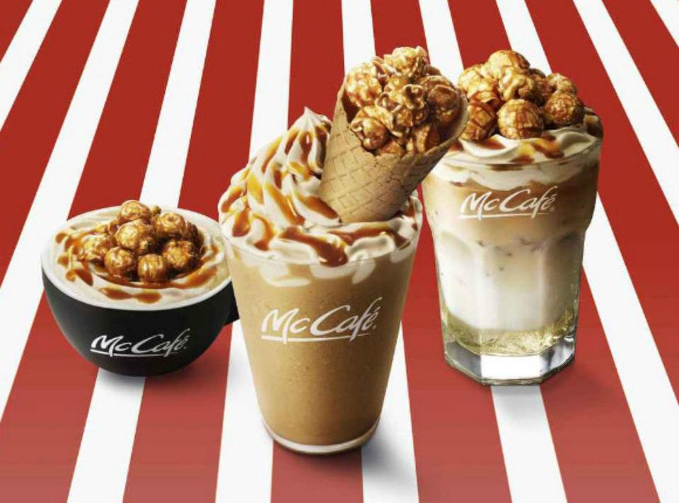  Japan's Mcdonald's has released limited edition popcorn themed drinks