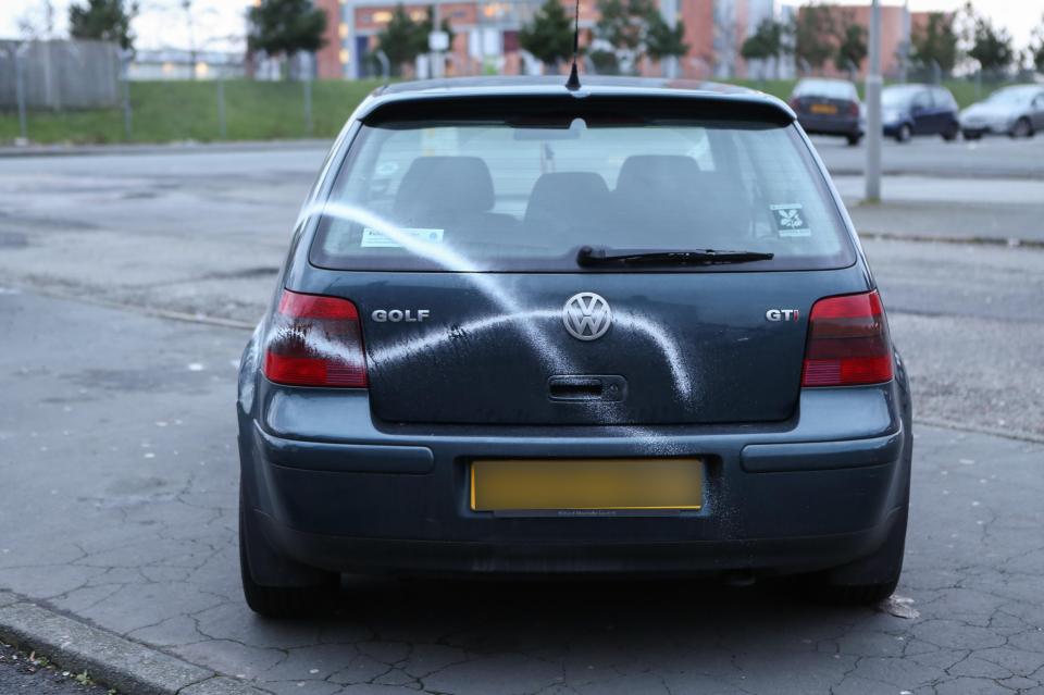  Vandals targeted cars believed to have been left by passengers heading for the airport close by