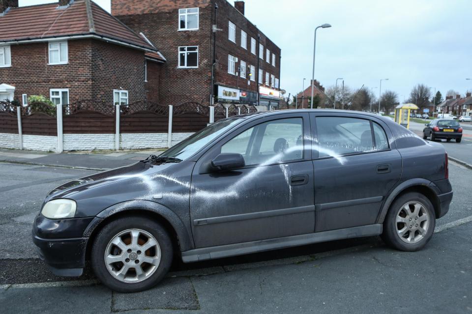  Holidaymakers returned to find white paint on the windscreen and bodywork