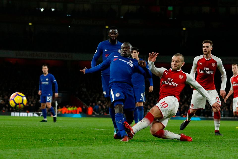  Wilshere netted his first Prem goal since 2015 in the 2-2 draw with Chelsea