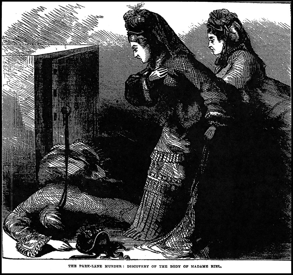 An artists’s depiction of two women discovering a victim of Jack the Ripper