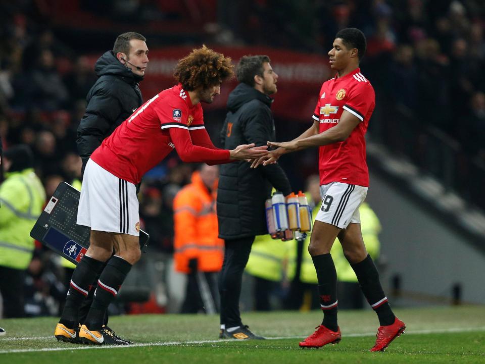  Fellaini came on against Derby for his first appearance in over a month