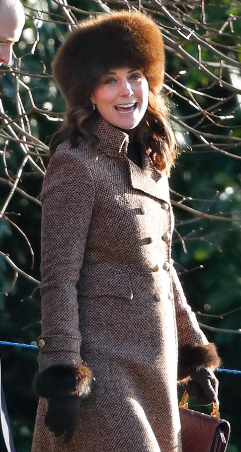  The checked coat looked elegant on the Duchess