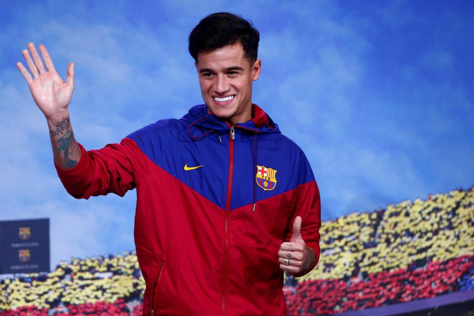  Philippe Coutinho will be unveiled on Monday by his new club