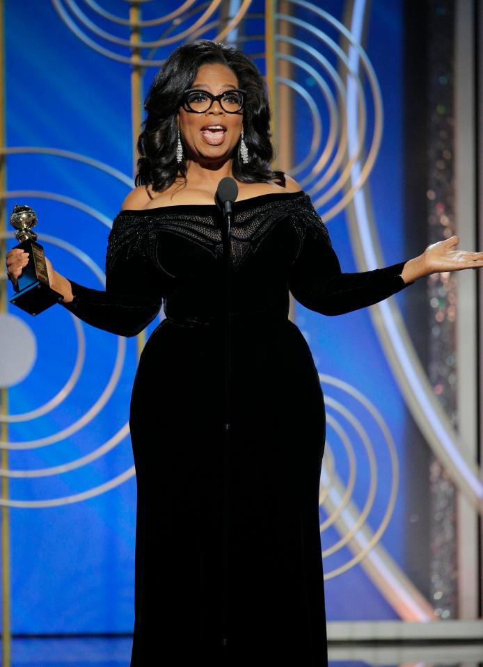  Oprah Winfrey's rousing speech had many fans calling for her to run for the US presidency