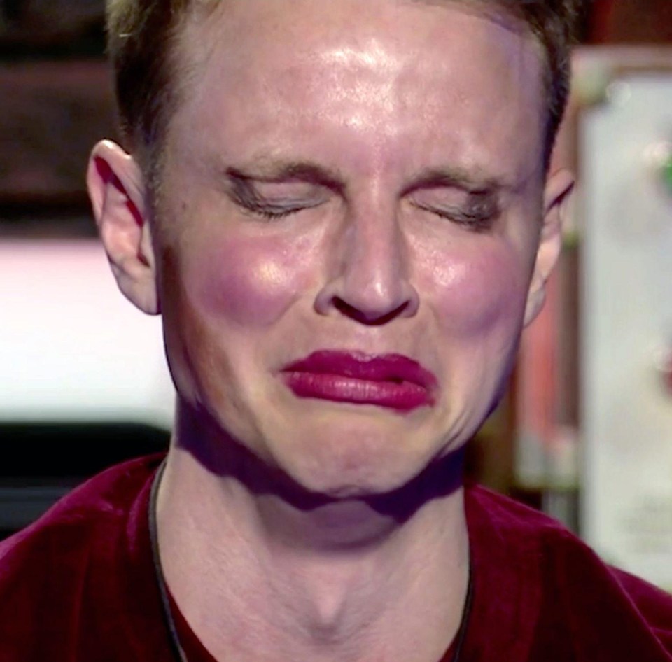 Drag queen Courtney Act cries in the CBB house