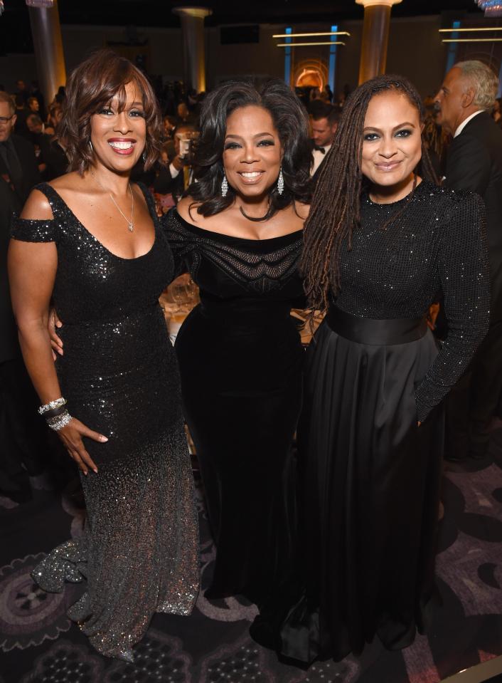  Gayle King, Oprah Winfrey and director Ava DuVernay at the 2018 Golden Globe Awards