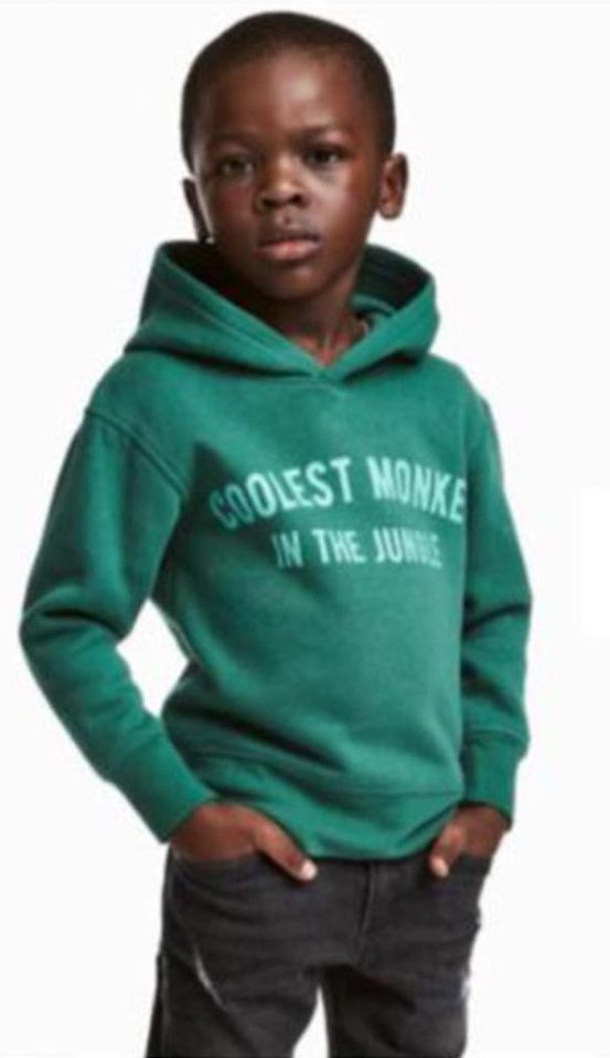  An H&M advert featuring a black child wearing a 'coolest monkey in the jungle' hoodie has been removed following accusations of racism