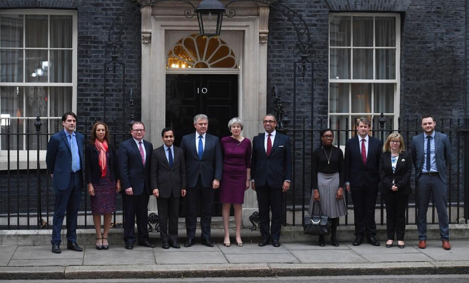  Ben Bradley, far right, after Theresa May's New Year 2018 Cabinet reshuffle