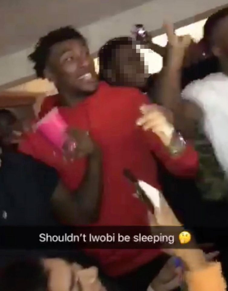  Alex Iwobi was at a party the night before the Nottingham Forest clash