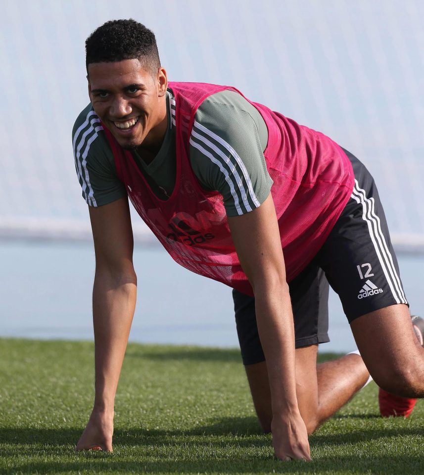 Chris Smalling could not resist posting a cheeky caption along with his video 