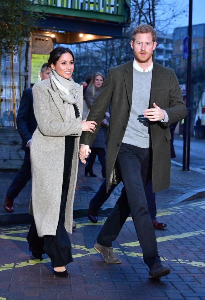  Meghan and Harry leave the studios after about an hour