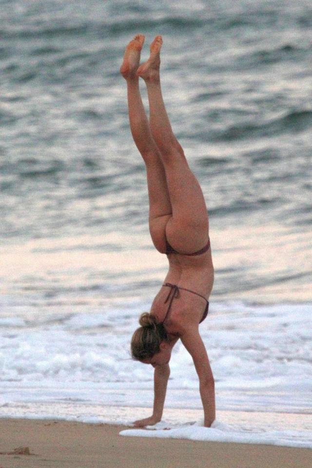  Doutzen Kroes revealed her incredible figure while soaking up the sun at the seaside resort of Bahia, Brazil