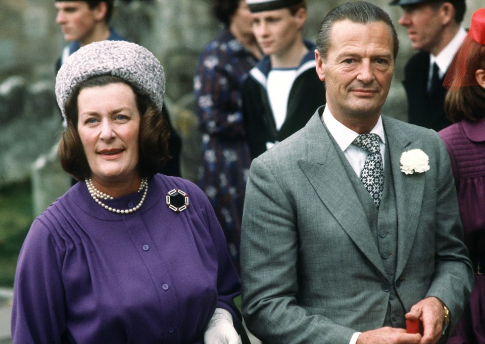 Lady Pamela Hicks with her husband David Hicks