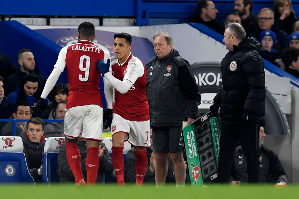  Alexis Sanchez replaced Alexandre Lacazette but could not break the deadlock