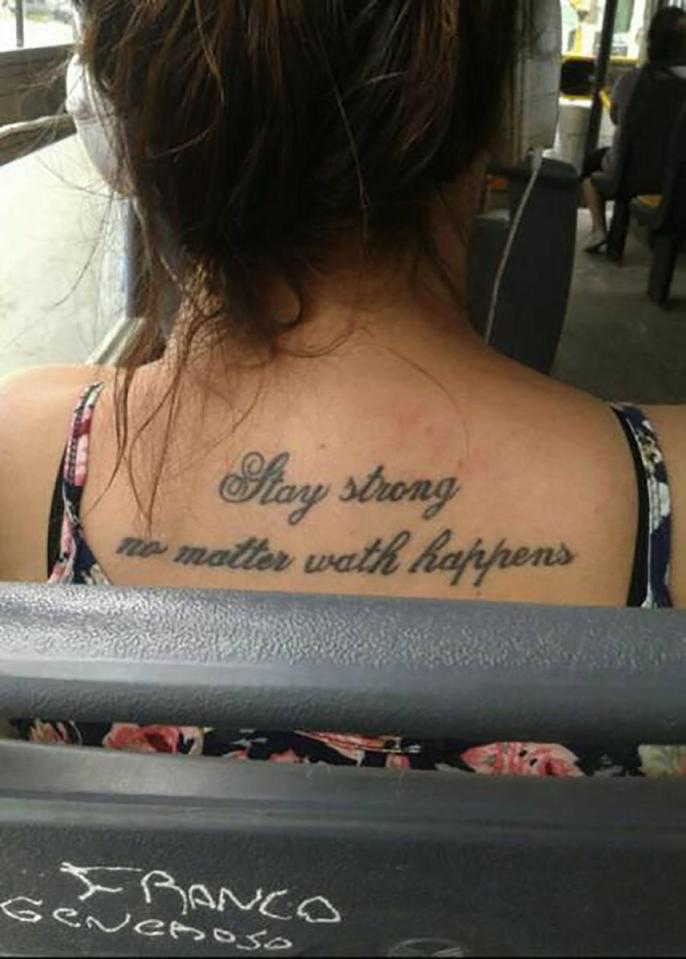  We wonder if this woman stayed strong when she fixed that mistake