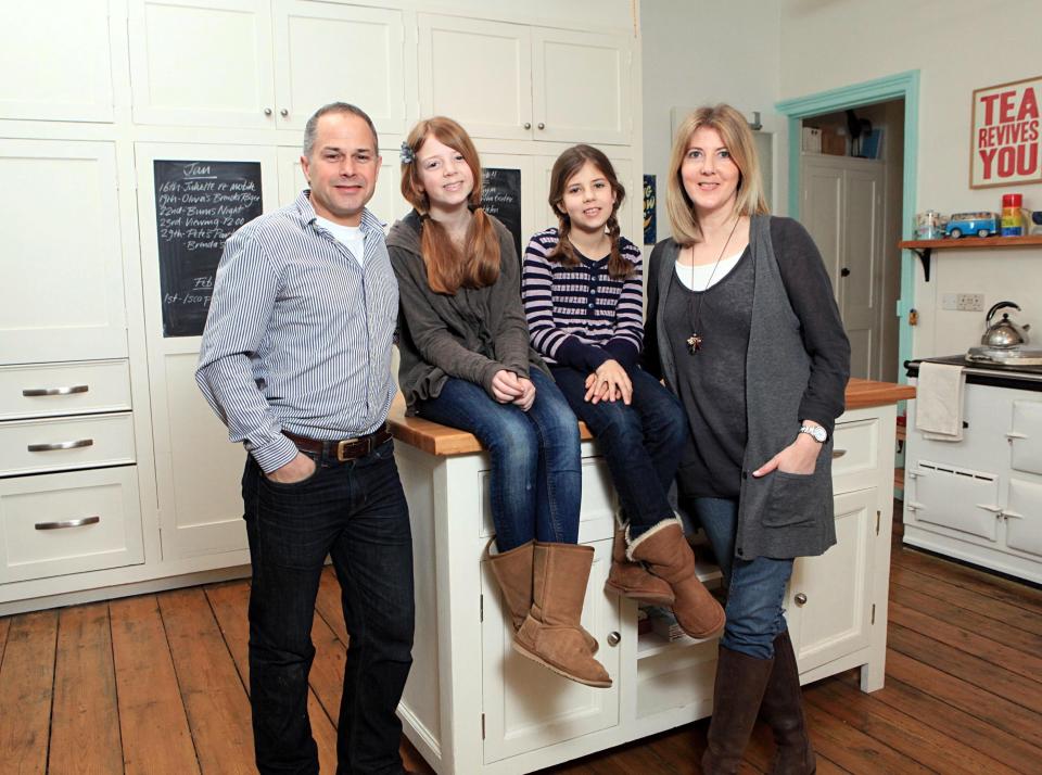  Geoff pictured with daughters Martha and Jessie as well as wife Anna shortly after appearing on the show in 2011