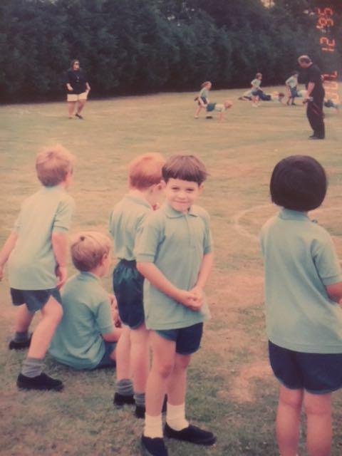  Jonny grinning at his school sports day