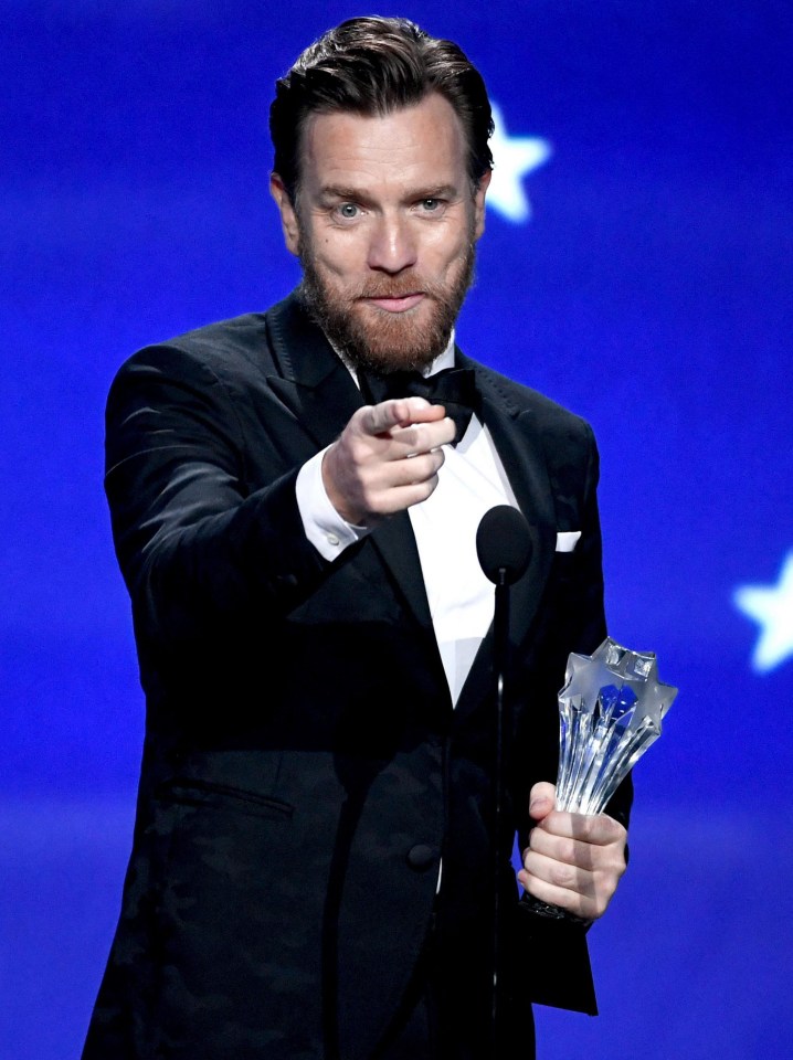 Ewan McGregor couldn’t hide his delight as he bagged a gong for Fargo