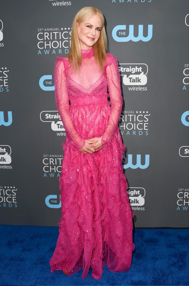  Some stars opted to make a statement in a bright colour instead of white, like Nicole Kidman