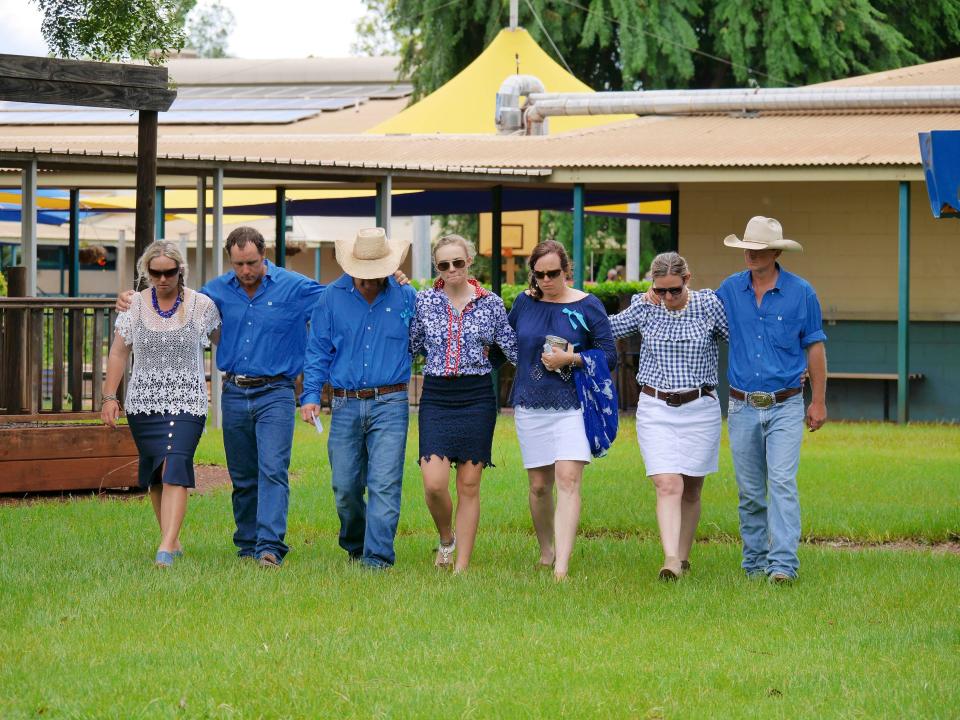  Hundreds of mourners turned up wearing Dolly's favourite shade of blue