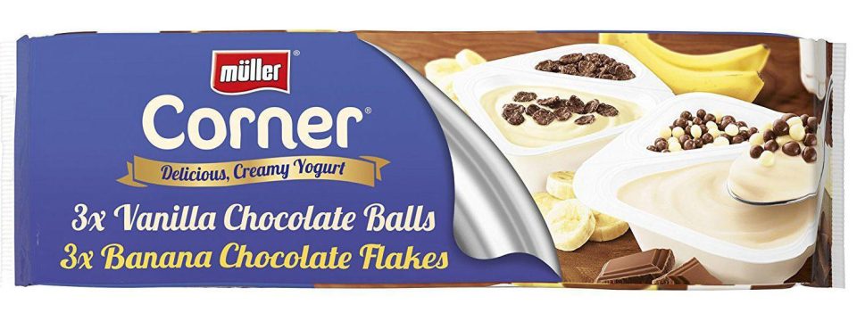  Muller Corner's vanilla and chocolate variety pack is £1.87 cheaper than at Morrison's