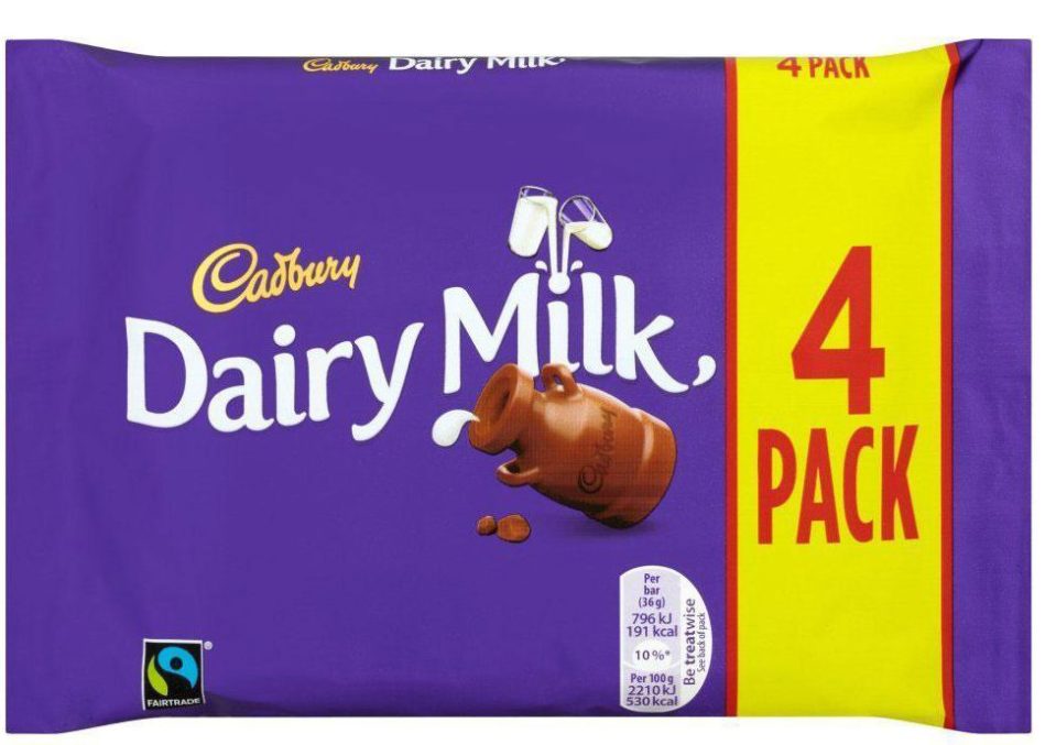  You can save 75p on this Dairy Milk 4 pack