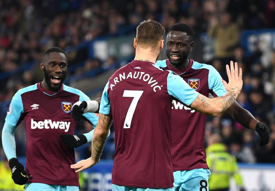  Marko Arnautovic continued his fine form by putting West Ham ahead for a second time