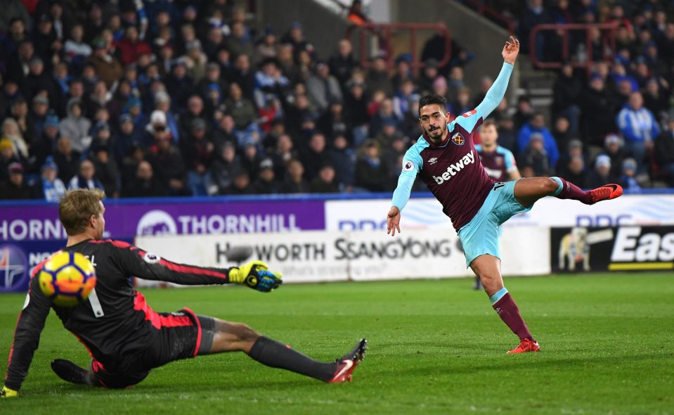  Manuel Lanzini scored twice as West Ham ran riot in the second half