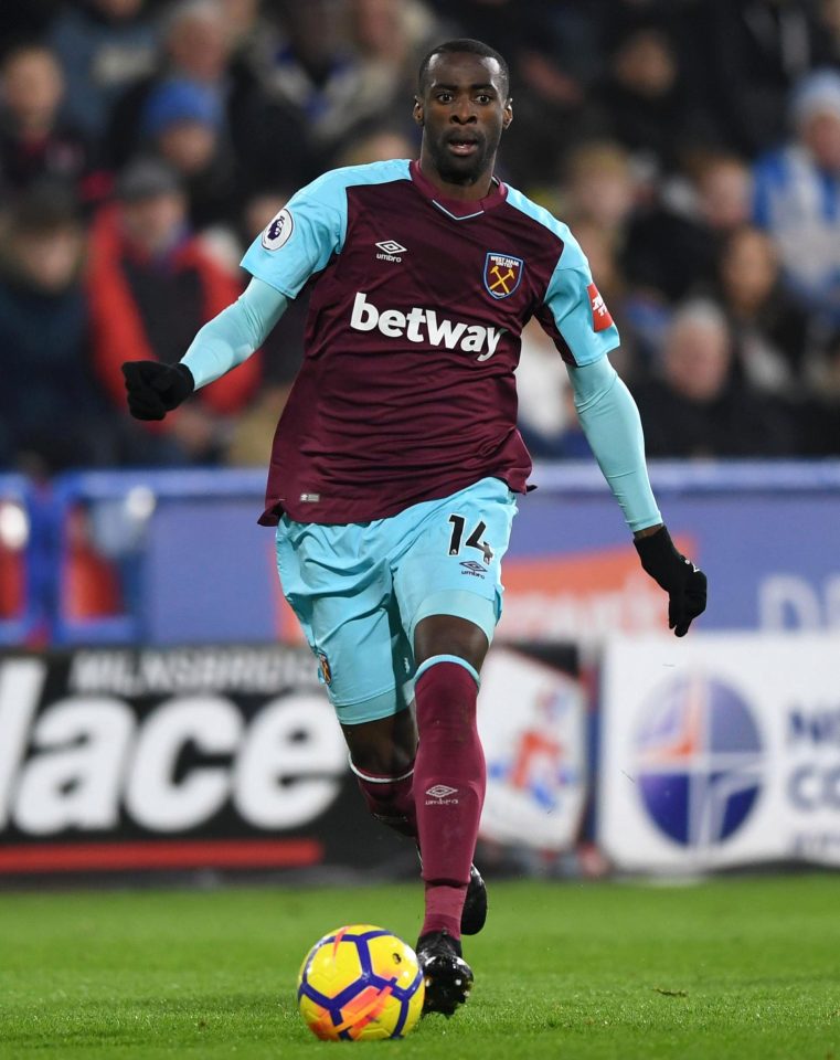  West Ham midfielder Pedro Obiang is a a target for Inter Milan