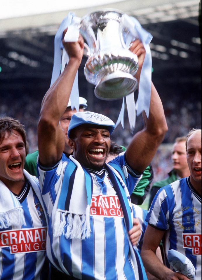  Cyrille Regis wins the FA Cup for Coventry against Spurs in 1987