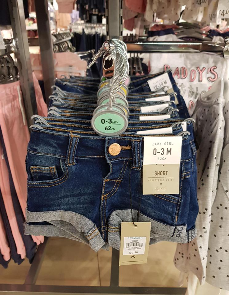  These £3.50 denim shorts are aimed at babies aged 0-3 months