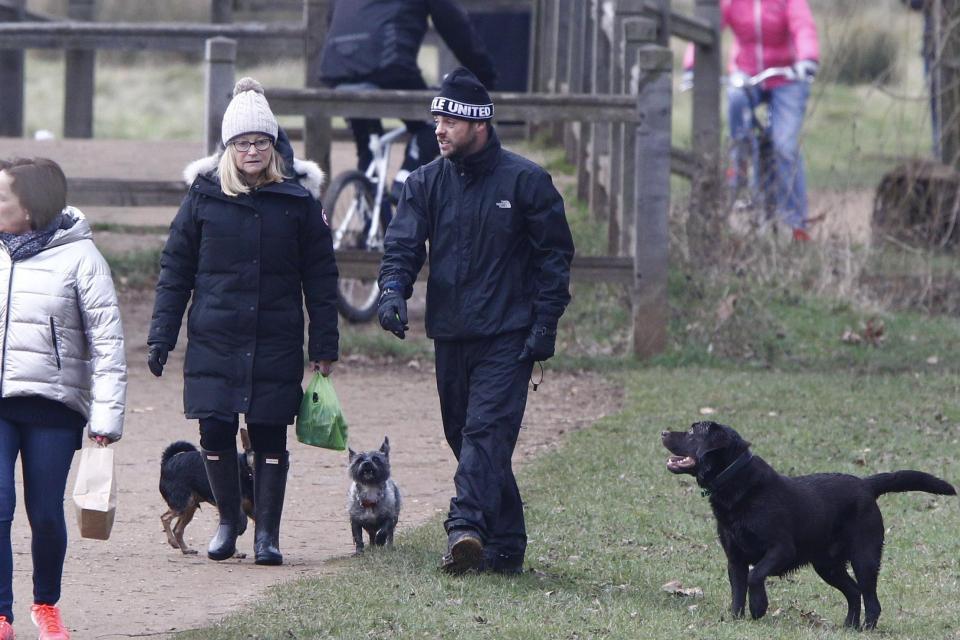  Ant McPartlin and his mum were spotted out for an afternoon stroll with their dogs