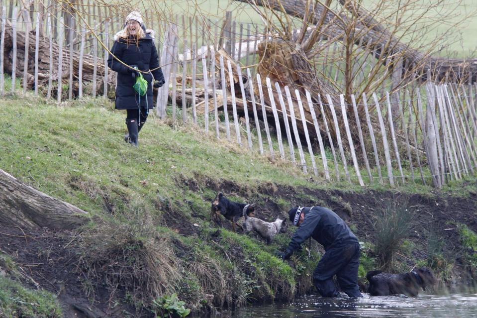  Ant waded into the water to retrieve the ball