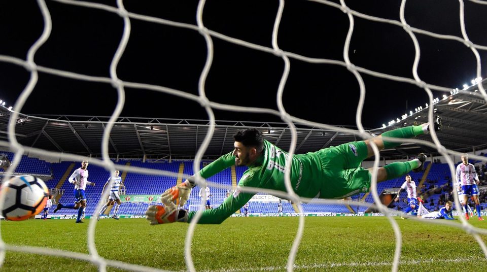  Stevenage keeper Tom King fails to stop Bodvarsson scoring his second