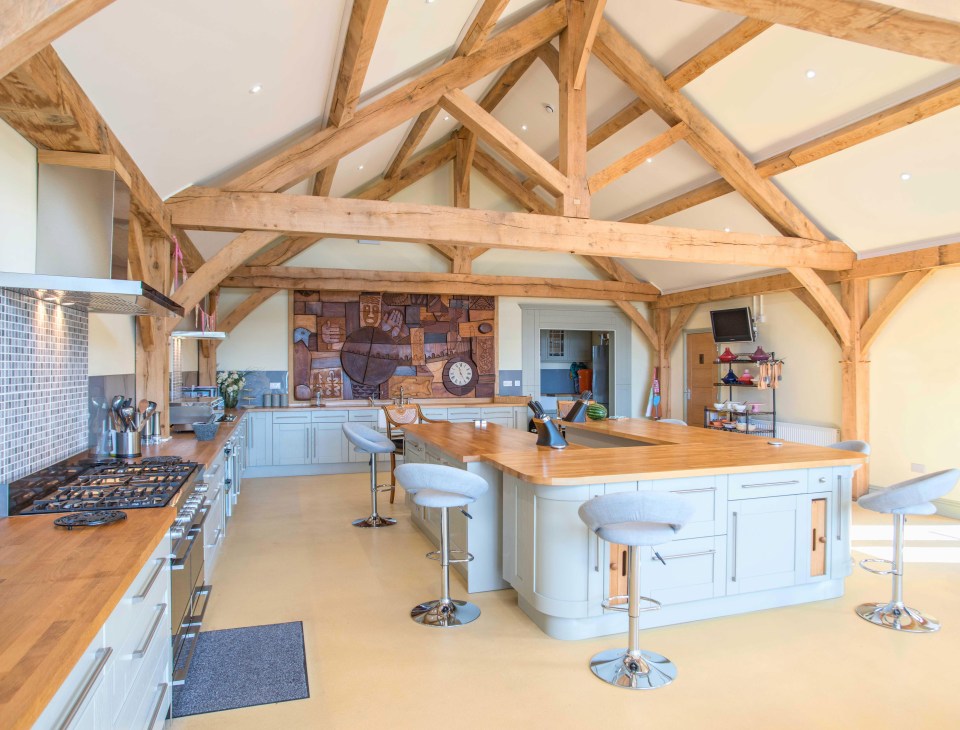 The kitchen in the cookery school is big enough to house a dozen people and is the perfect place to offer lessons