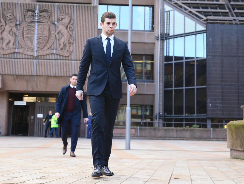  Liverpool defender Flanagan leaving Liverpool Magistrates' Court today after he was sentenced