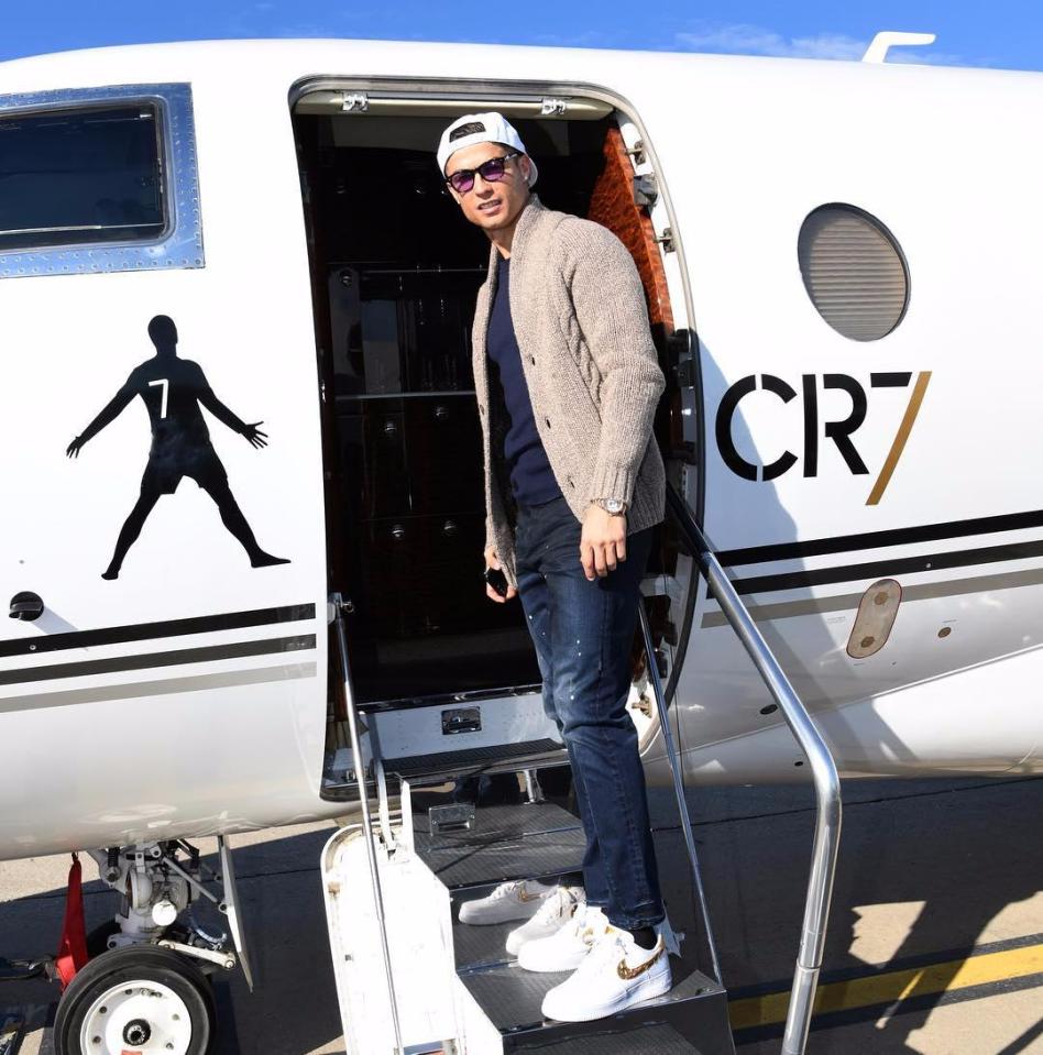  Cristiano Ronaldo has his own customised private jet