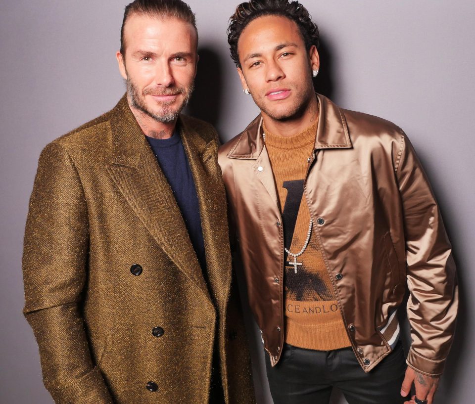  David Beckham and Neymar were at the Louis Vuitton winter collection last week