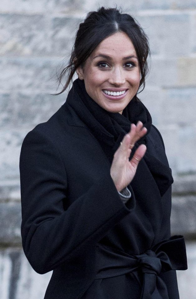  Meghan tends to look directly down the lens of the camera