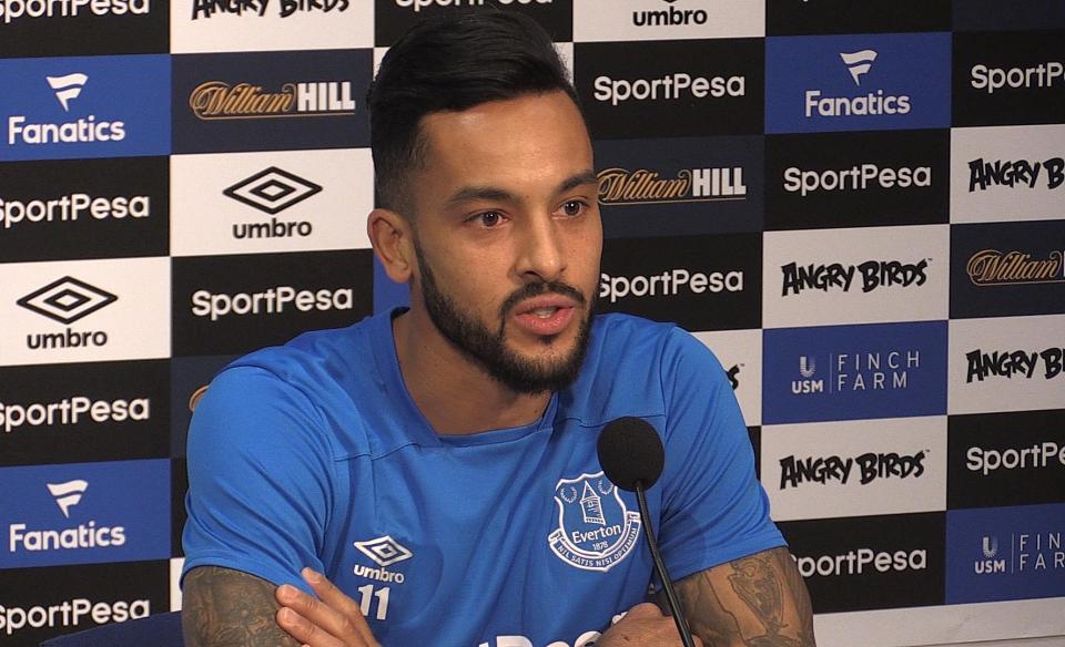  Lennon's position was under threat at Everton following the arrival of Theo Walcott