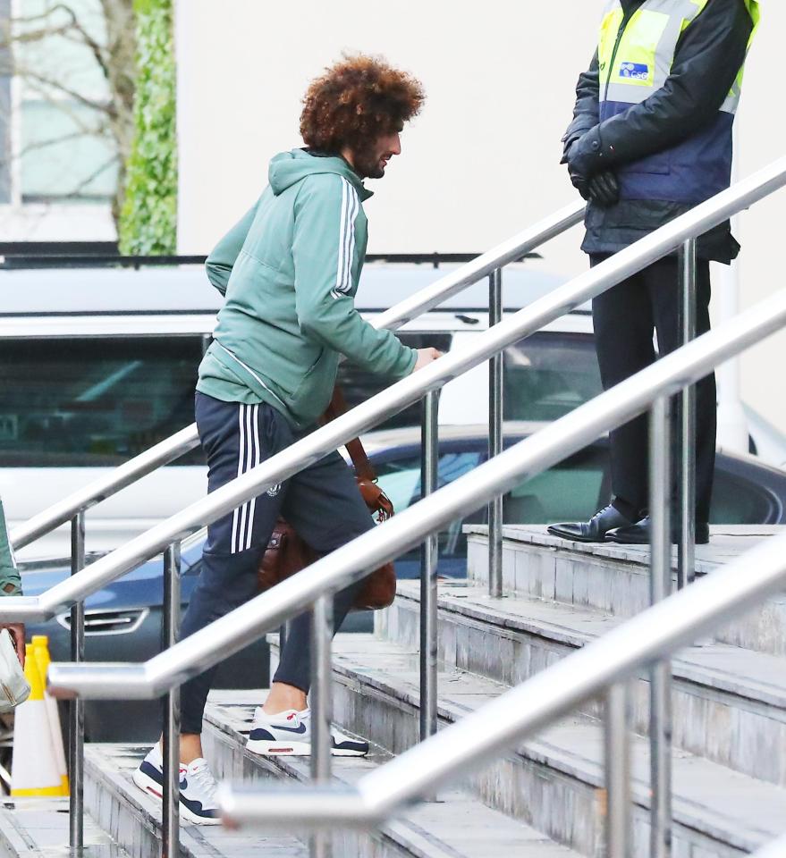  Marouane Fellaini looks fit and ready to play after an injury