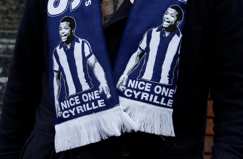  A scarf being worn in memory of Cyrille Regis