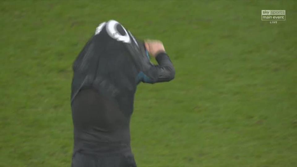  Eden Hazard rips off his shirt at the final whistle