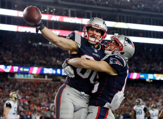 Danny Amendola caught two fourth-quarter touchdown passes in another stunning Patriots comeback to reach the Super Bowl