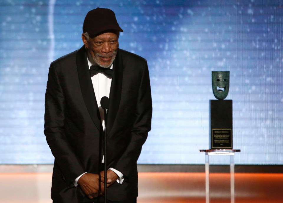 Morgan Freeman called out a 'chatting' member of the audience during his speech at the Screen and Guild Awards