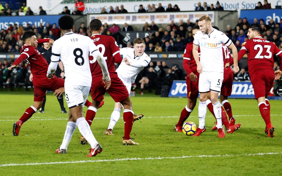  Fernandez provided the assist for Alfie Mawson to break the deadlock against Liverpool