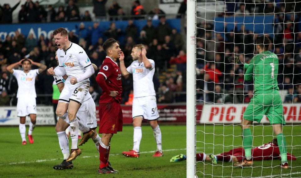  Liverpool were left wanting when an Alfie Mawson's goal beat them at Swansea